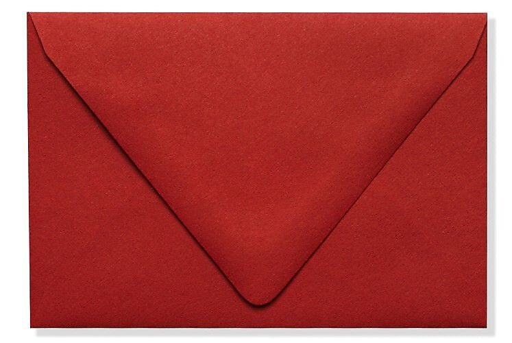 LUX A1 Contour Flap Envelopes (3 5/8 x 5 1/8) 50/Box, Ruby Red (EX-1865-18-50)