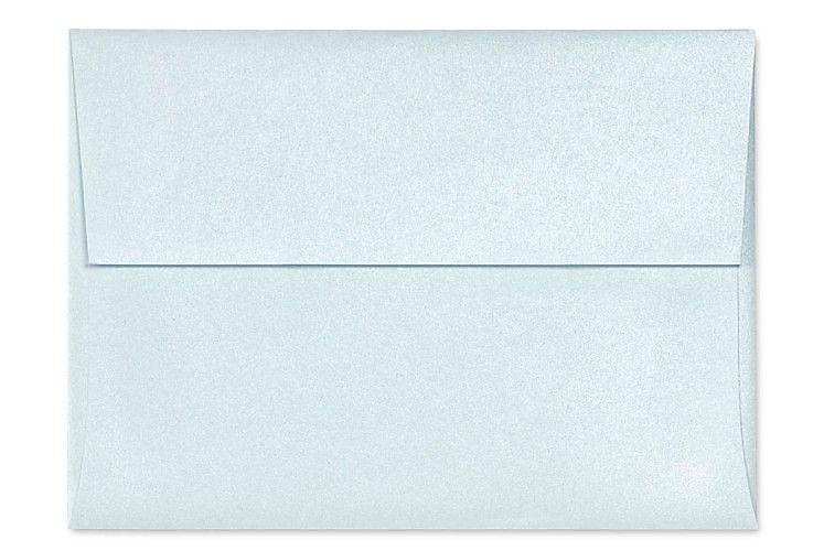 LUX 3 5/8" x 5 1/8" 80lbs. A1 Invitation Envelopes W/Glue, Aquamarine Metallic, 50/Pack (5365-02-50)