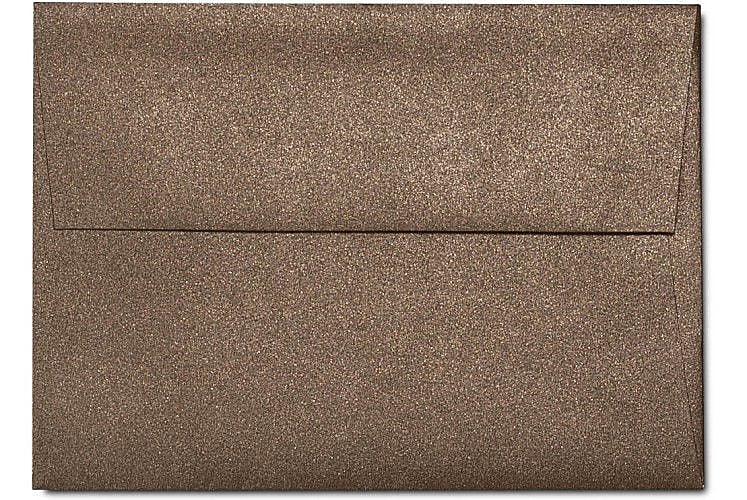 LUX A1 Invitation Envelopes (3 5/8 x 5 1/8) 50/Box, Bronze Metallic (5365-12-50)