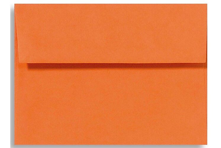 LUX A1 Invitation Envelopes (3 5/8 x 5 1/8) 50/Box, Mandarin (EX4865-11-50)