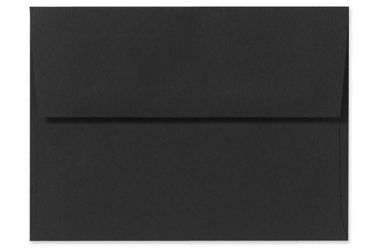 LUX A1 Invitation Envelopes (3 5/8 x 5 1/8) 50/Box, Midnight Black (F-4565-B-50)