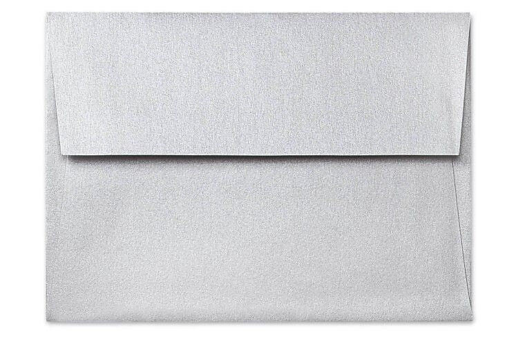 LUX A1 Invitation Envelopes (3 5/8 x 5 1/8) 50/Box, Silver Metallic (5365-06-50)