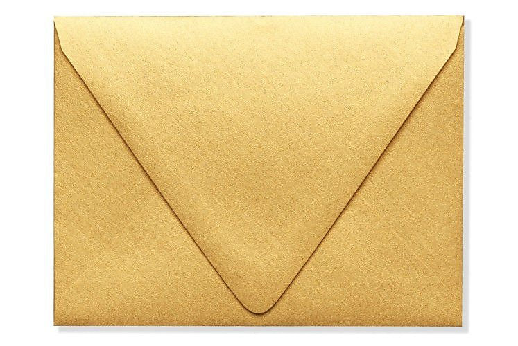 LUX A2 Contour Flap Envelopes, 250/Box, Gold Metallic (1870-07-250)