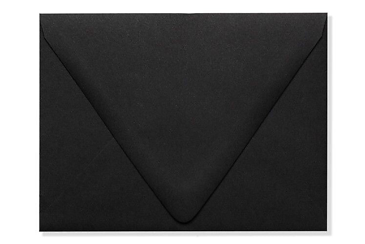 LUX A2 Contour Flap Envelopes, 50/Box, Midnight Black (1870-B-50)