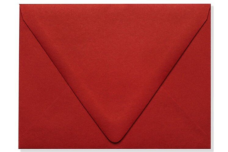 LUX A2 Contour Flap Envelopes, 50/Box, Ruby Red (EX-1870-18-50)