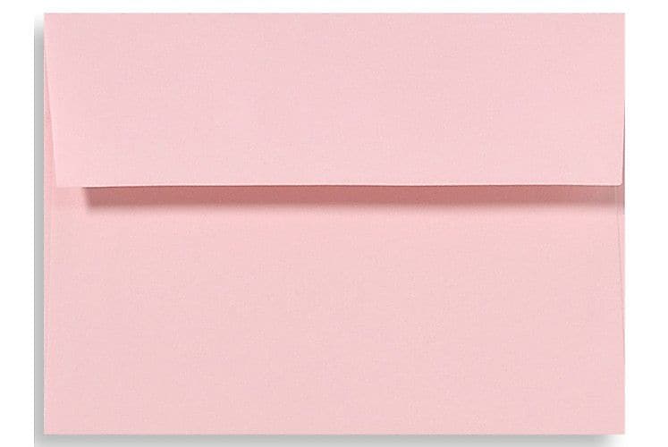 LUX 4 3/8" x 5 3/4" 70lbs. A2 Invitation Envelopes W/Glue, Candy Pink, 50/Pack