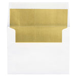 LUX A2 (4 3/8 x 5 3/4) 50/Box, White w/Gold LUX Lining (FLWH4870-04-50)