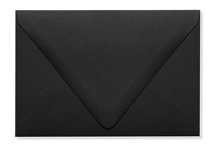 LUX A4 Contour Flap Envelopes (4 1/4 x 6 1/4) 250/Box, Midnight Black (1872-B-250)