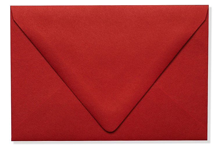 LUX A4 Contour Flap Envelopes (4 1/4 x 6 1/4) 50/Box, Ruby Red (EX-1872-18-50)
