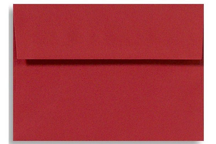 LUX A4 Invitation Envelopes (4 1/4 x 6 1/4) 50/Box, Holiday Red (4872-R-50)
