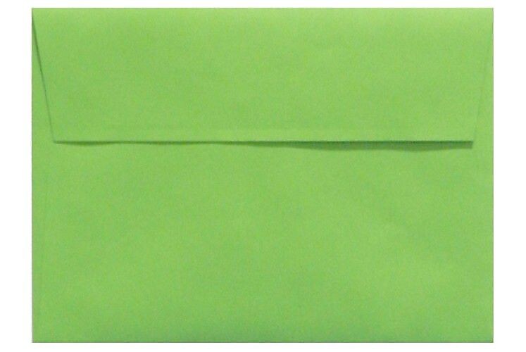LUX A4 Invitation Envelopes (4 1/4 x 6 1/4) 50/Box, Limelight (LUX-4872-101-50)
