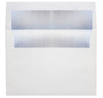 LUX A4 Foil Lined Invitation Envelopes (4 1/4 x 6 1/4) 250/Box, White w/Silver LUX Lining (FLWH4872-03-250)