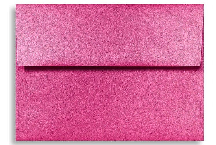 LUX A6 Invitation Envelopes (4 3/4 x 6 1/2) 50/Box, Azalea Metallic (5375-24-50)