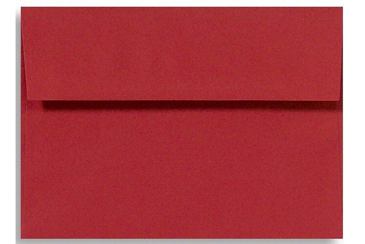 LUX A6 Invitation Envelopes (4 3/4 x 6 1/2) 50/Box, Holiday Red (FE4275-15-50)