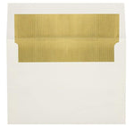 LUX A6 Foil Lined Invitation Envelopes (4 3/4 x 6 1/2) 50/Box, Natural w/Gold LUX Lining (FLNT4875-04-50)