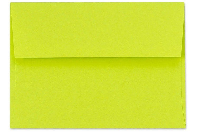 LUX A6 Invitation Envelopes (4 3/4 x 6 1/2) 50/Box, Wasabi (FE4275-22-50)