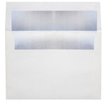LUX A6 Foil Lined Invitation Envelopes (4 3/4 x 6 1/2) 50/Box, White w/Silver LUX Lining (FLWH4875-03-50)