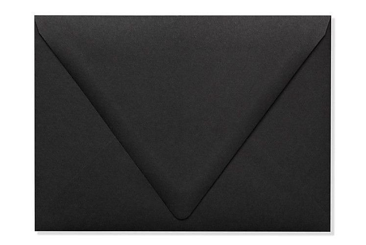LUX A7 Contour Flap Envelopes (5 1/4 x 7 1/4) 50/Box, Midnight Black (1880-B-50)