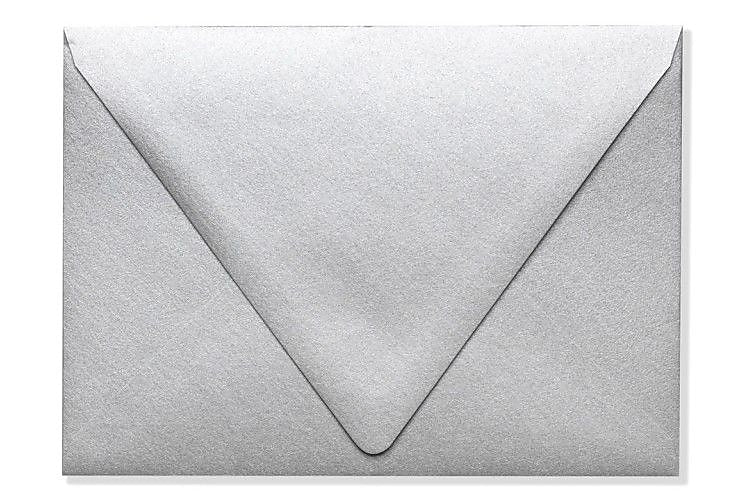 LUX A7 Contour Flap Envelopes (5 1/4 x 7 1/4) 50/Box, Silver Metallic (1880-06-50)