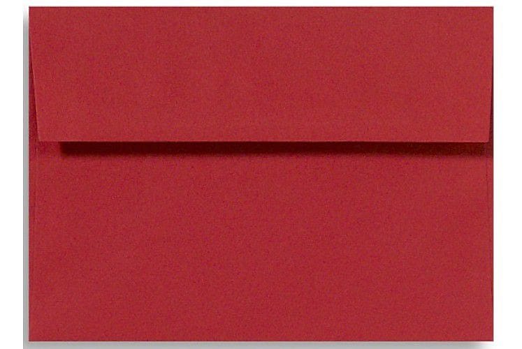 LUX A7 Invitation Envelopes (5 1/4 x 7 1/4) 50/Box, Holiday Red (FE4280-15-50)