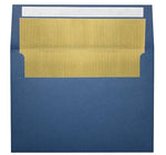 LUX A7 Foil Lined Invitation Envelopes (5 1/4 x 7 1/4) 250/Box, Navy w/Gold LUX Lining (FLNV4880-04-250)