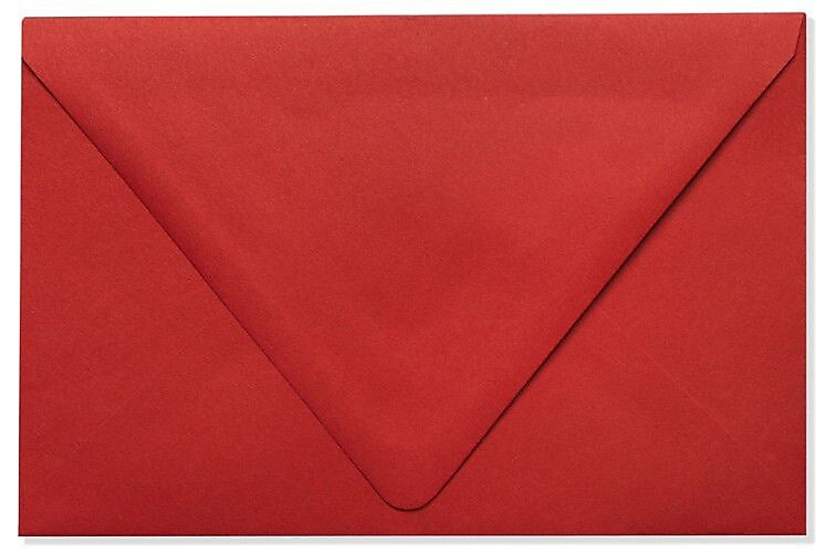 LUX 70lbs. 5 3/4" x 8 3/4" A9 Invitation Envelopes W/Glue, Ruby Red, 250/BX