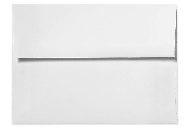 LUX Moistenable Glue A9 Invitation Envelope, 5 3/4" x 8 3/4", Bright White, 50/Pack (90417-50)
