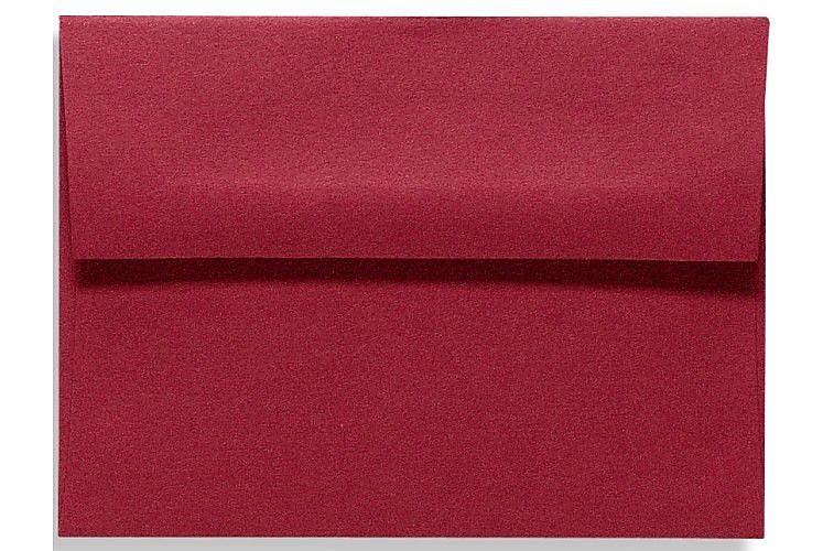 LUX 70lbs. 5 3/4" x 8 3/4" A9 Invitation Envelopes W/Glue, Garnet Red, 1000/BX