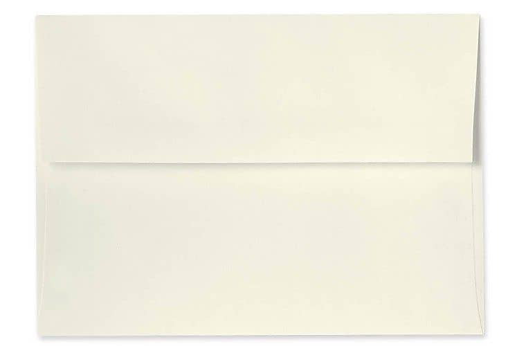 LUX 5 3/4" x 8 3/4" 70lbs. A9 Invitation Envelopes W/Glue, Natural, 50/Pack