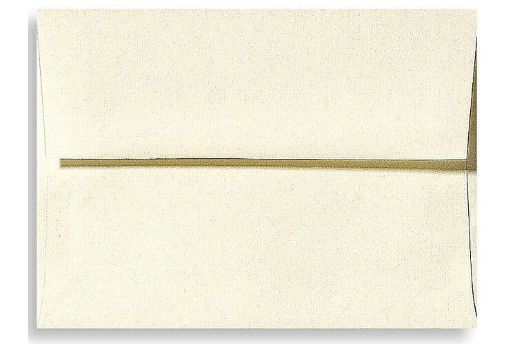 LUX 5 3/4" x 8 3/4" 70lbs. A9 Invitation Envelopes W/Peel & Press, Natural Linen