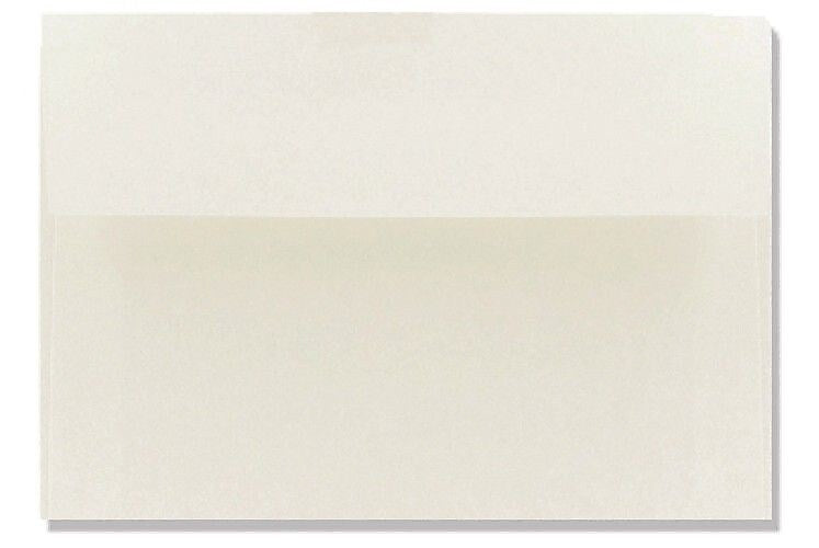 LUX 80lbs. 5 3/4" x 8 3/4" A9 Cotton Invitation Envelopes W/Peel & Press, Natural White, 1000/BX