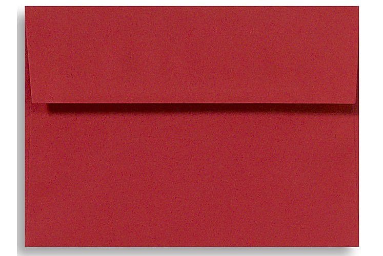LUX 5 3/4" x 8 3/4" 70lbs. A9 Invitation Envelopes W/Peel & Press, Ruby Red, 50/Pack