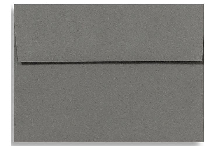 LUX 5 3/4" x 8 3/4" 70lbs. A9 Invitation Envelopes W/Glue, Smoke Gray, 50/Pack