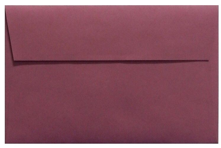 LUX 5 3/4" x 8 3/4" 80lbs. A9 Invitation Envelopes W/Peel & Press, Vintage Plum Purple, 50/Pack