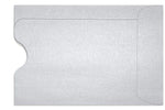LUX Credit Card Sleeve 2 3/8" x 3 1/2", 50/Box, Silver Metallic (1801-06-50)