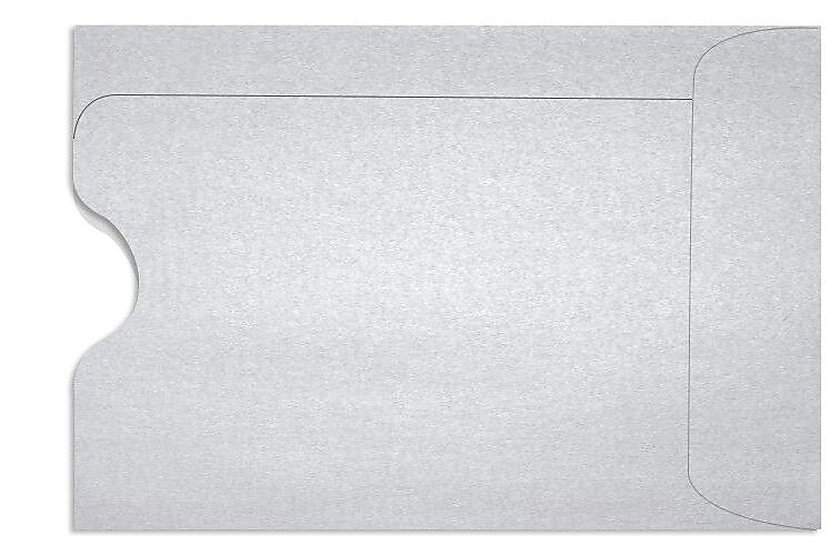 LUX Credit Card Sleeve 2 3/8" x 3 1/2", 50/Box, Silver Metallic (1801-06-50)