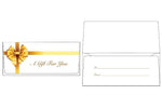 LUX Square Flap Currency Envelopes, 2.875" x 6.5", Gold Bow, 50/Pack (CUR-99-50)