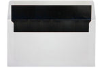 LUX 60lb 4 3/8"x8 1/4" Square Flap Photo Greeting Envelopes, White W/Black LUX, 500/BX