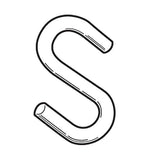 Deflecto S Hook, 1", 50/Pack (20013)
