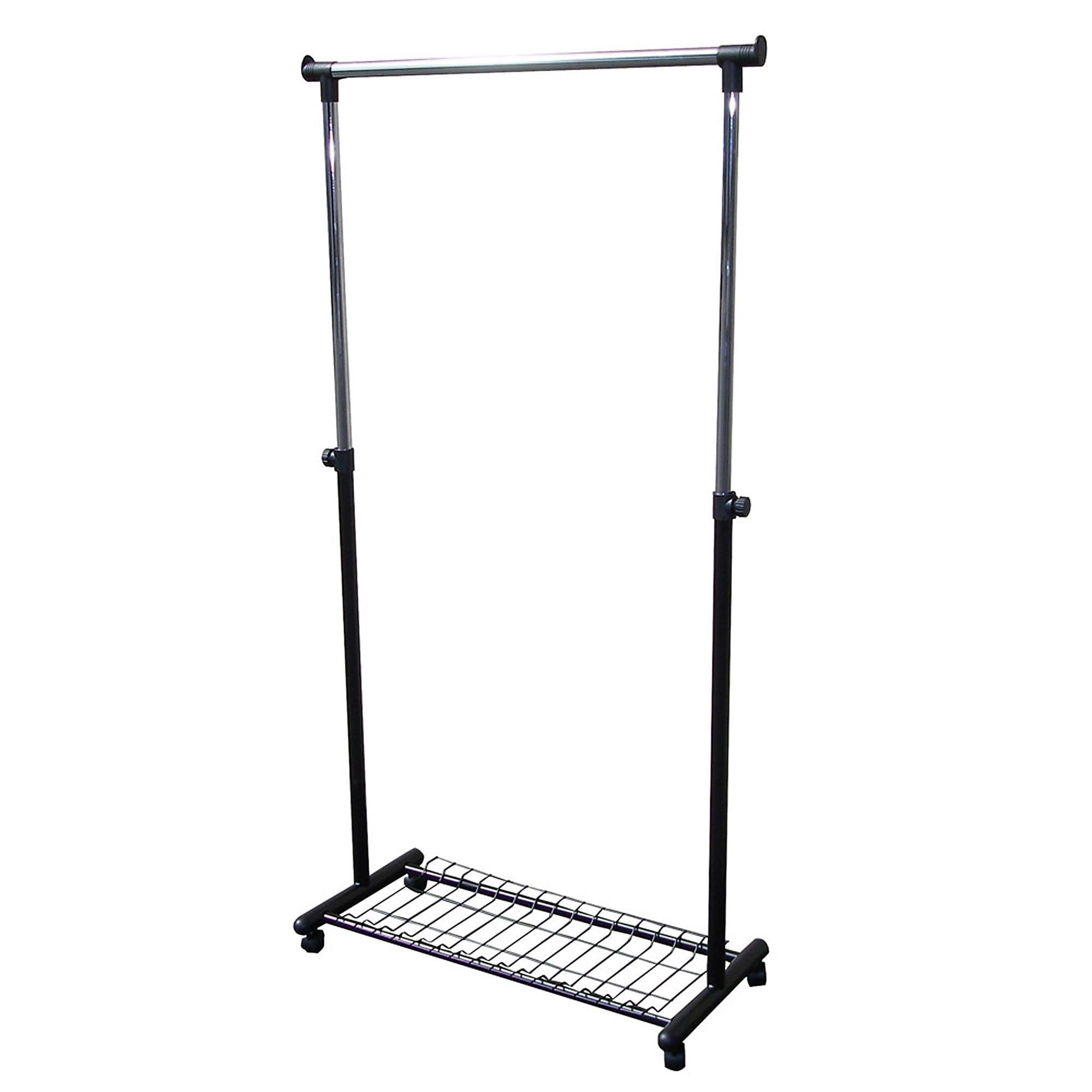 Ore International® Home Decorators Collection Metal Coat Hanger With Wheels, Black