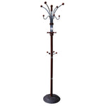Ore International® Home Decorators Collection Chrome/Wooden Coat Rack, Cherry