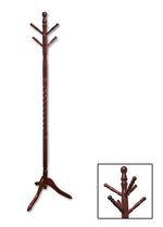 Ore International Home Decorators Collection Twist Wooden Coat Rack, Cherry