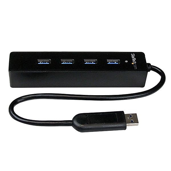 StarTech SuperSpeed 4-Port USB 3.0 Hub, Black (ST4300PBU3)