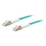 AddOn 49.21' Laser-Optimized Multi-Mode Fiber (LOMM) Duplex LC/LC Patch Cable, Aqua