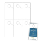 Blanks/USA 2 3/4" x 5 1/2" Digital Polyester Parking Pass Hangers, White, 300/Pack