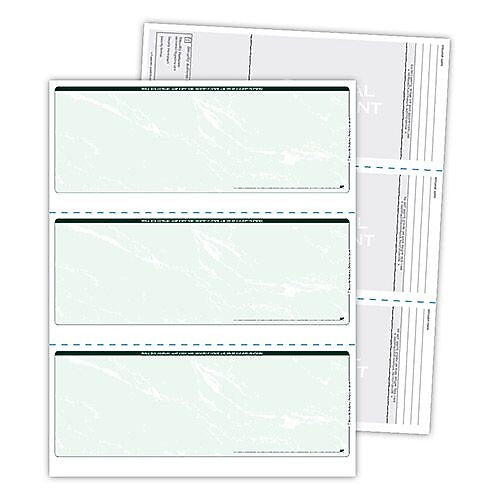 Blanks USA Kan't Kopy 8.5" x 11" Security Check On Top, 60 lbs., Green, 750 Sheets/Pack (SC425GR)