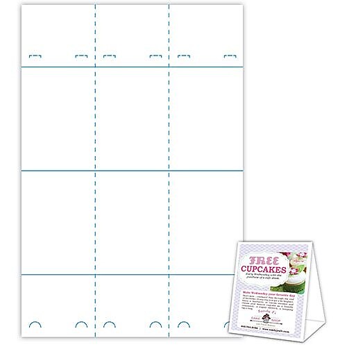Blanks/USA® 6" x 2 7/8" x 5 5/8" 80 lbs. Smooth Cover Table Tent, White, 150/Pack