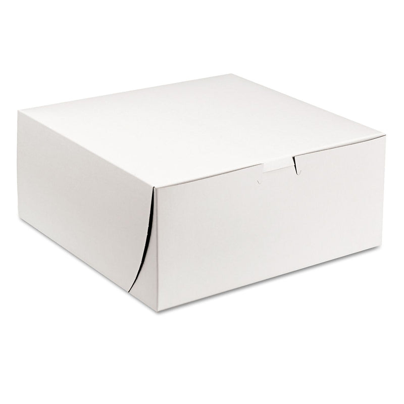 Southern Champion Tuck-Top Bakery Cake & Pie Boxes, White, 9" X 9" x 4", 250/Case