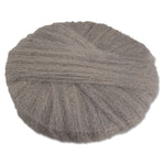 Global Material Radial Steel Wool Pads,17" x 14", Grade #2, 12 pads/case