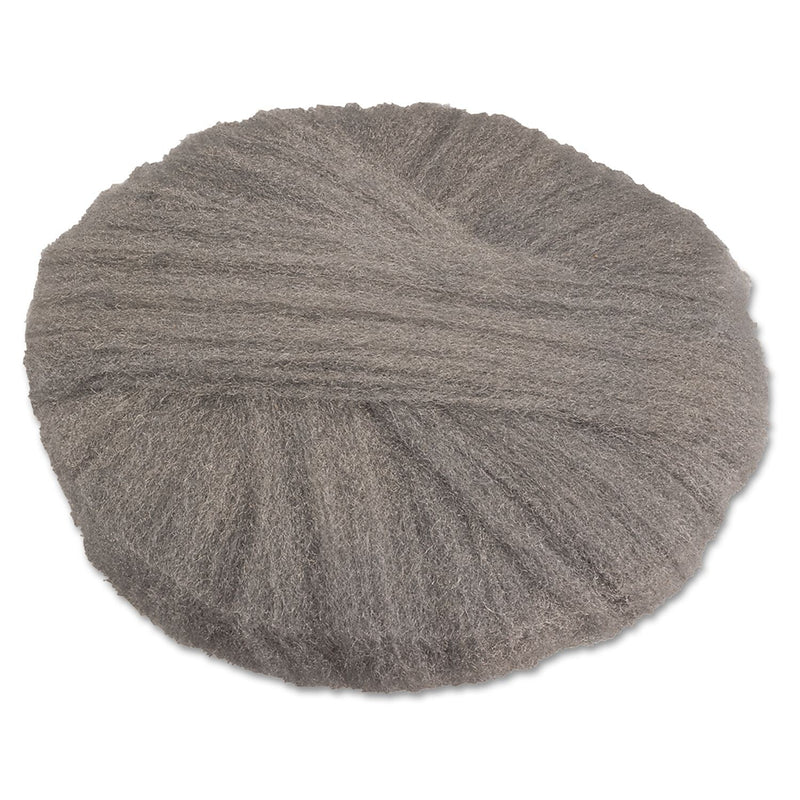 Global Material Radial Steel Wool Pads,17" x 14", Grade #2, 12 pads/case
